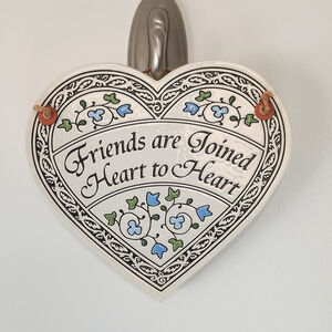 Spooner Creek Designs Ceramic Wall Heart Friends Are Joined Heart To Heart